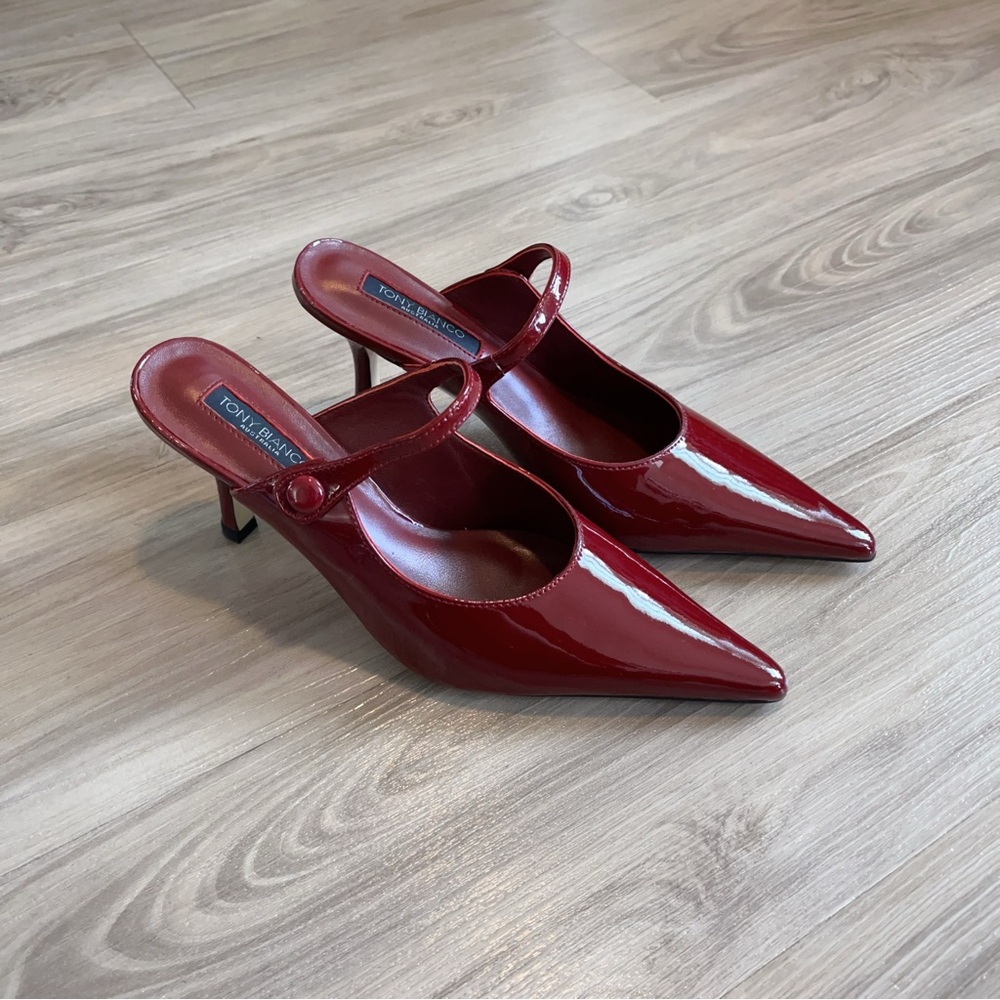 Tony Bianco Burgundy Mule Red Heels